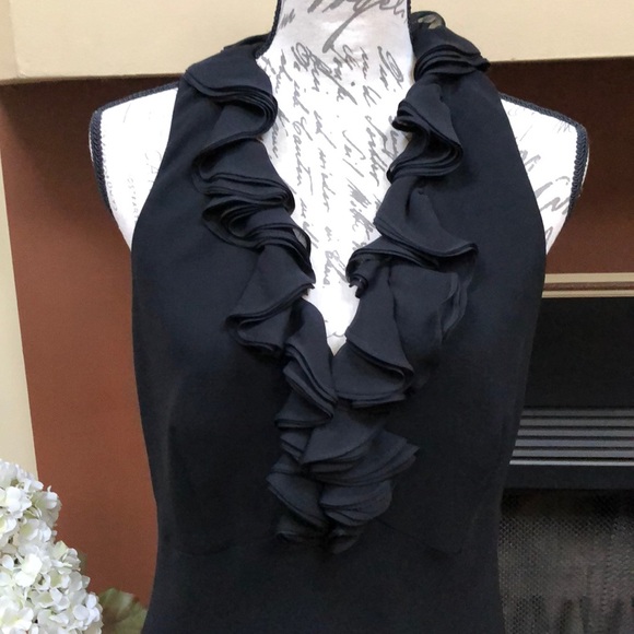 Jones New York Dresses & Skirts - PLUNGING RUFFLE NECK  FORMAL DRESS